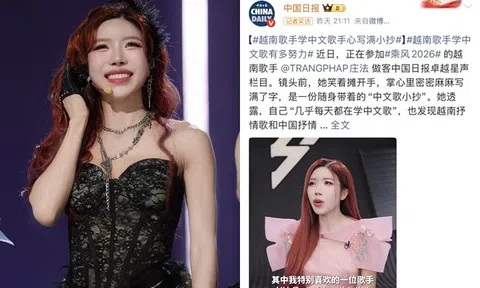 Trang Pháp gây chú ý trong show Đạp gió 2026, nhận phỏng vấn độc quyền từ 2 tờ báo hàng đầu Trung Quốc