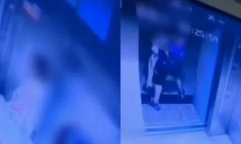 Clip: Hãi hùng khoảnh khắc bé gái vừa bước ra khỏi thang máy bị kẻ lạ mặt khống chế kéo đi