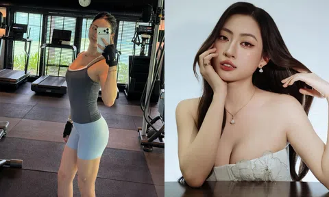 Hoa hậu Lương Thùy Linh khoe body nuột nà trong phòng tập với đồ bó sát, 3 vòng nóng bỏng khiến fan trầm trồ