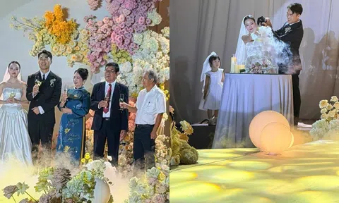 Đám cưới Xuân Trường: Một câu nói của bầu Đức khiến cô dâu chú rể xúc động