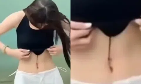 Clip: Vén áo khoe eo khi chụp ảnh bên hồ, cô gái hoảng hốt phát hiện đỉa bám hút máu trên người