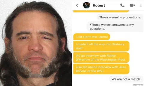 Kẻ tấn công điện Capitol bị bắt vì khoe chiến tích trên app hẹn hò