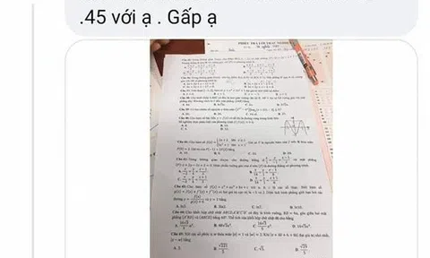 Xác minh thông tin thí sinh lén chụp đề thi môn Toán gửi ra ngoài nhờ giải hộ