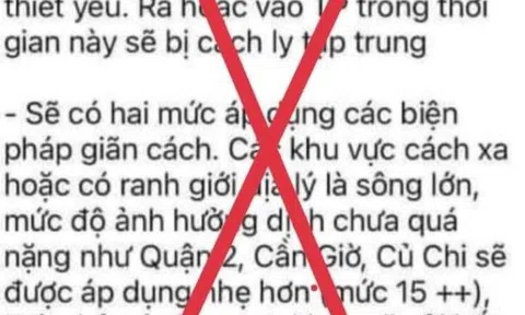 Thực hư thông tin "TP.HCM sẽ đóng cửa toàn thành phố từ 0h ngày 15/7"