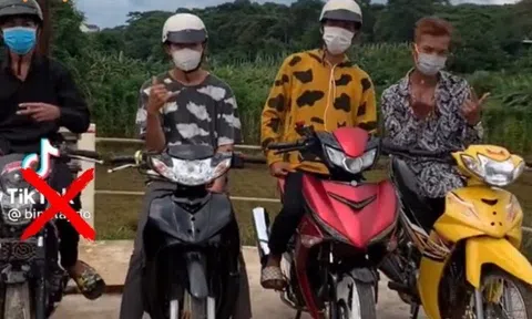 Xử phạt nhóm thanh niên điều khiển xe máy “làm xiếc” trên đường