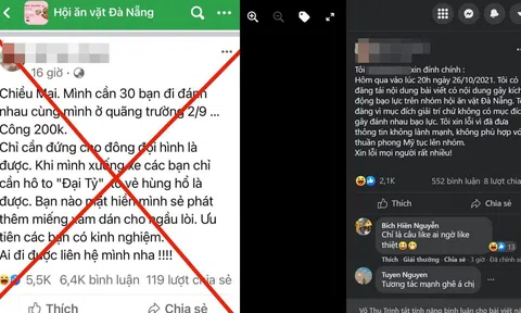 Cô gái trẻ đăng tin ‘cần 30 người đi đánh nhau’ để 'câu view' phục vụ việc bán hàng online