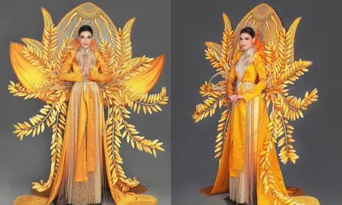 Trân Đài mang “Kim thực” hạt lúa Ninh Bình đến Hoa hậu Chuyển giới 2022