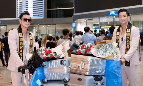 Á vương Vũ Linh về nước sau đăng quang Mister Grand International 2022