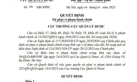 Vi phạm nhiều lần, công ty cổ phần Dược phẩm Hà Tây bị "tuýt còi"