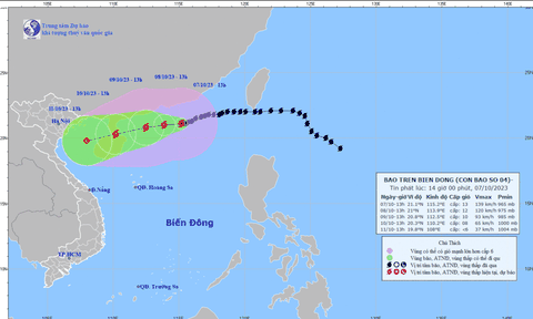 Tin mới nhất về cơn bão số 4