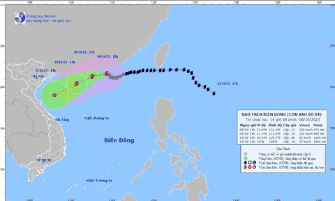 Bão số 4 đi lệch lên phía bắc, cảnh báo mưa lớn cục bộ