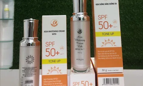 Bộ Y tế đình chỉ lưu hành lô kem chống nắng Asia Whitening Cream With kém chất lượng