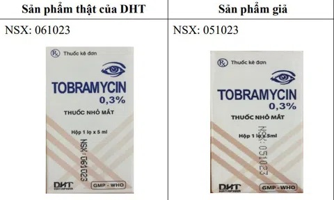 Bộ Y tế lên tiếng việc thuốc giả Tobramycin tràn lan trên thị trường