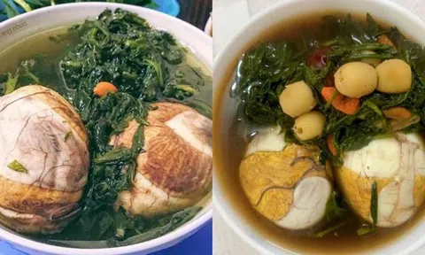 Trứng vịt lộn hầm ngải cứu giúp cân nặng người gầy lâu năm cải thiện