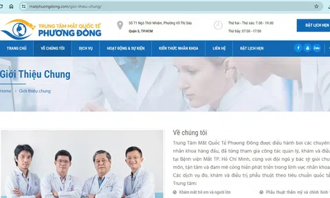 Trung tâm Mắt Quốc tế Phương Đông quảng cáo "chui", bị phạt 57 triệu đồng