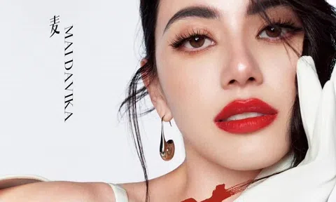 Mỹ nhân đình đám Thái Lan Mai Davika diện thiết kế của nhà mốt Việt trên tạp chí