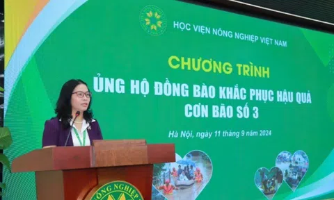 Học viện Nông nghiệp Việt Nam chung tay hỗ trợ đồng bào khắc phục hậu quả cơn bão số 3