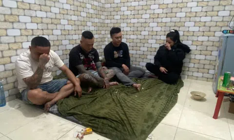 Đột kích phòng trọ, phát hiện nhóm thanh niên do Ngô Thị Hằng làm "chủ nhà" cùng 3 nam thanh niên đang "bay lắc"