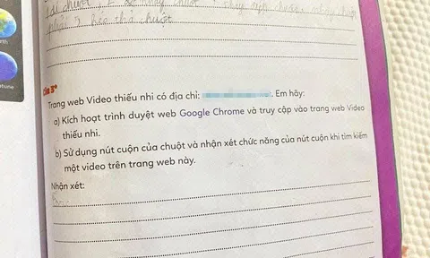 Vở bài tập Tin học lớp 3 chứa link "web đen": Công an TP Huế vào cuộc điều tra