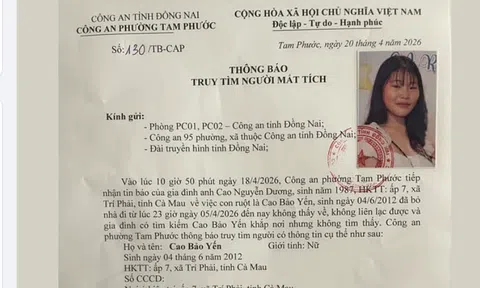 Đồng Nai: Truy tìm thiếu nữ 14 tuổi mất tích bí ẩn nhiều ngày