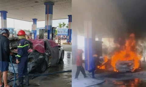 Kết quả khám nghiệm ban đầu vụ xe ô tô bốc cháy tại cây xăng làm 2 người tử vong