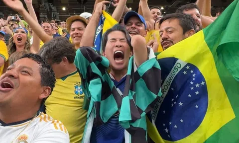 Danh tính CĐV Nhật Bản gào thét giữa biển fan Brazil gây chú ý