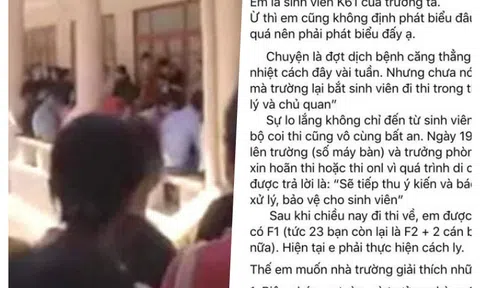 Xôn xao thông tin tổ chức hàng trăm học sinh thi giữa đại dịch, ĐH Vinh nói gì?