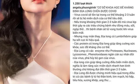 Angela Phương Trinh liên tiếp khẳng định 'nuốt giun chữa Covid-19'