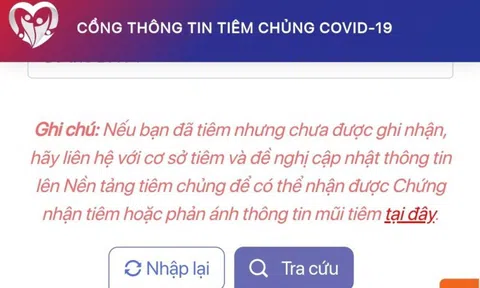 Cần làm ngay điều này nếu đã tiêm vắc-xin nhưng không thấy dữ liệu
