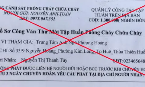 Huế: Mạo danh cảnh sát PCCC để lừa đảo chiếm đoạt tài sản