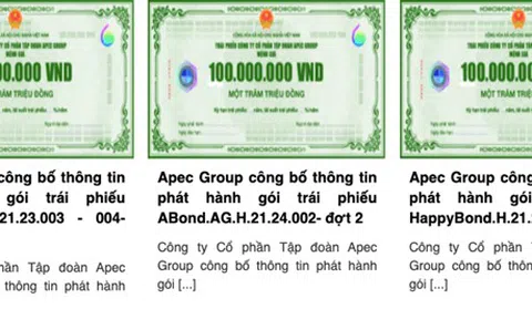 Apec Group phát hành chui hơn 500 tỷ đồng trái phiếu