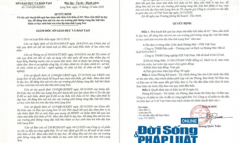 Lạng Sơn – Bài 1: Dấu hỏi về đội giá mua sắm thiết bị dạy học của sở Giáo dục