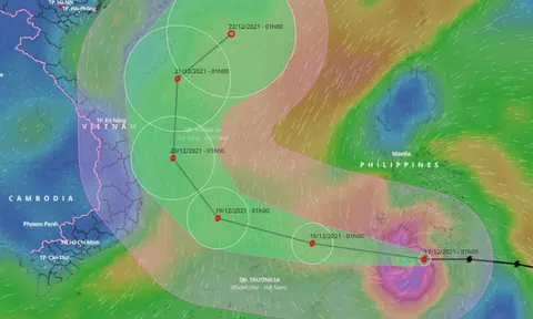 Cường độ bão RAI có xu hướng giảm dần sau khi đổ bộ biển Đông