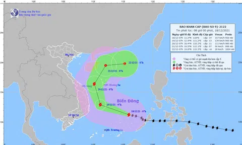 Tin bão khẩn cấp cơn bão số 9, miền Trung mưa to từ đêm nay
