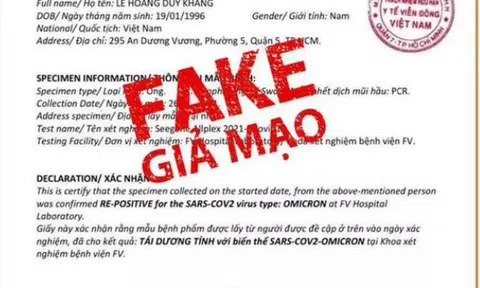Sở Y tế TP.HCM: Thông tin có ca mắc COVID-19 mang biến thể Omicron là giả mạo