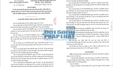 Bệnh viện Đa khoa Hà Đông mua kít xét nghiệm Covid của công ty Việt Á với giá 470.000 đồng