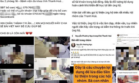 Vụ kêu gọi từ thiện cho 2 bố con bị ung thư máu: Công an Thanh Hóa cảnh báo lừa đảo