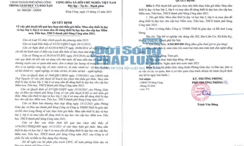 Phòng GD&ĐT TP Sông Công - Bài 1: Công tác đấu thầu mua sắm có nhiều dấu hiệu bất thường
