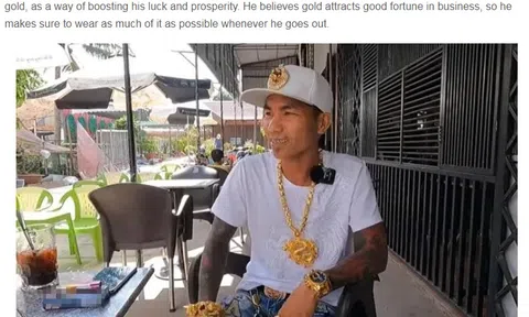 “Dát” 50 cây vàng lên người khi ra đường, đại gia An Giang lên báo nước ngoài