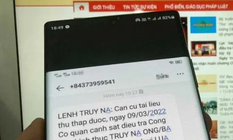Bộ Công an cảnh báo chiêu lừa đảo qua tin nhắn với chiêu trò "lệnh truy nã"