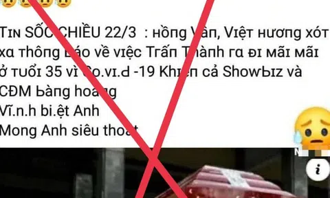 Truy tìm người đăng tin thất thiệt "Trấn Thành tử vong vì COVID-19"