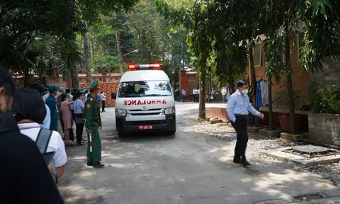 Thi thể ông Lê Hòa Bình được đưa về nhà tang lễ Bộ Quốc phòng