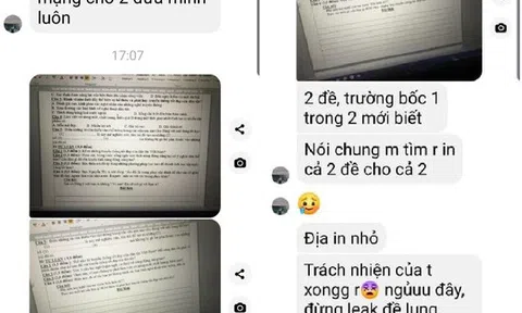 Xác minh vụ việc một giáo viên cố tình làm lộ đề thi học kỳ nhiều môn học