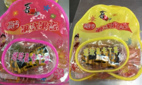 Thu hồi kẹo thạch sữa trái cây XZL Milk Fruit Jelly School Bags vì nguy cơ gây nghẹt thở