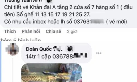 Vé mời chung kết bóng đá nam Sea Games 31 được "hét giá" tràn lan trên mạng xã hội