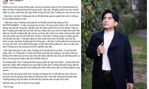 Đan Trường xin lỗi và gỡ 2 ca khúc bị tố hát không xin phép
