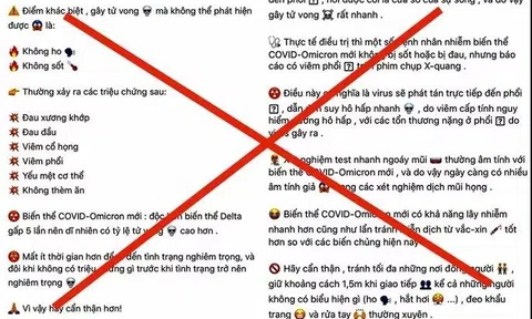 Xôn xao thông tin "biến thể Omicron mới độc hơn Delta gấp 5 lần", Bộ Y tế nói gì?