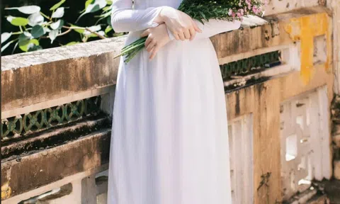 Con gái Quyền Linh khoe nhan sắc "nàng thơ" trong tà áo dài trắng