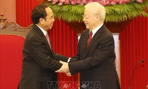 Tổng Bí thư Nguyễn Phú Trọng tiếp Phó Chủ tịch nước Lào Bounthong Chitmany