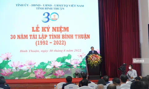 Thủ tướng Phạm Minh Chính dự Lễ kỷ niệm 30 năm tái lập tỉnh Bình Thuận